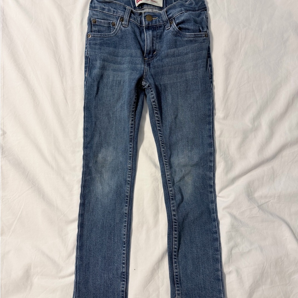 Levi's Boys 510 Skinny Fit Jeans Size 8 Reg Adjustable Waist Medium Wash
